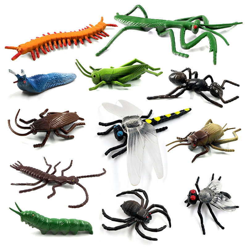 Home Improvement News - 12 Stück Insekten-Tiermodelle Libelle Spinne Ameise