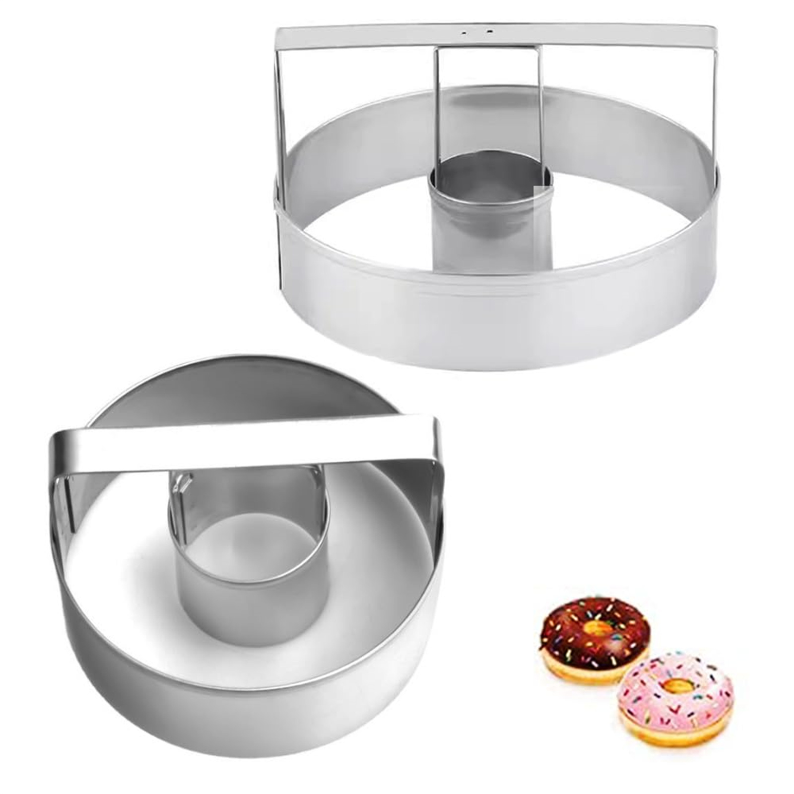 Home Improvement Help - Edelstahl-Ausstechform für Kekse, Runde Donut-Form, Langlebige