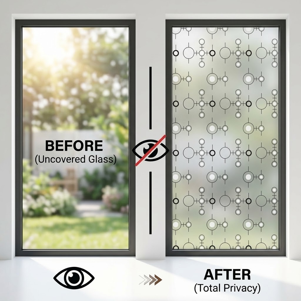 Selbstklebende moderne geometr – Window Insulation Film Bewertung und Preis