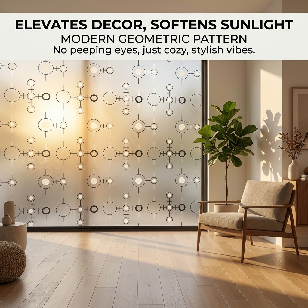 Selbstklebende moderne geometr – Window Insulation Film Bewertung und Preis
